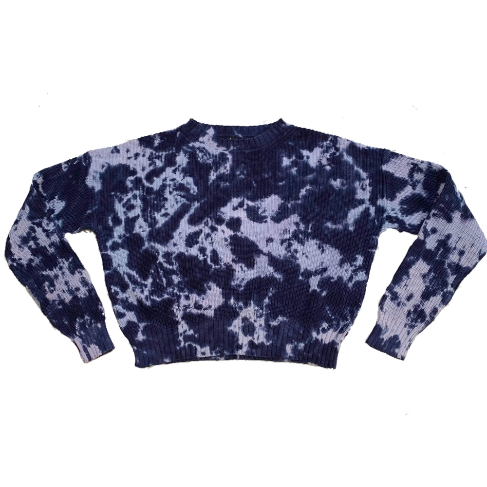 💙 Blue Tie-dye Crop Sweater 💙